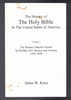 The History of the Holy Bible in the America, Volume 1 by James W. Knox