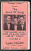 Vintage Video Presents The Sons of Song VHS Video Tape