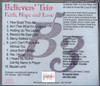 Believer's Trio - Faith, Hope, And Love CD