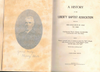 History of the Liberty Baptist Association 1832-1906 by Elder Henry Sheets