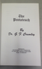 The Pentateuch by Dr. G. F. Crumley