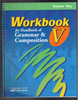 Workbook V for Handbook of Grammar & Composition Teacher Key James A. Chapman  A Beka Book