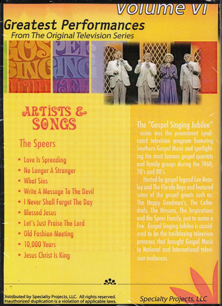 Best of The Gospel Singing Jubilee Vol. 6 DVD