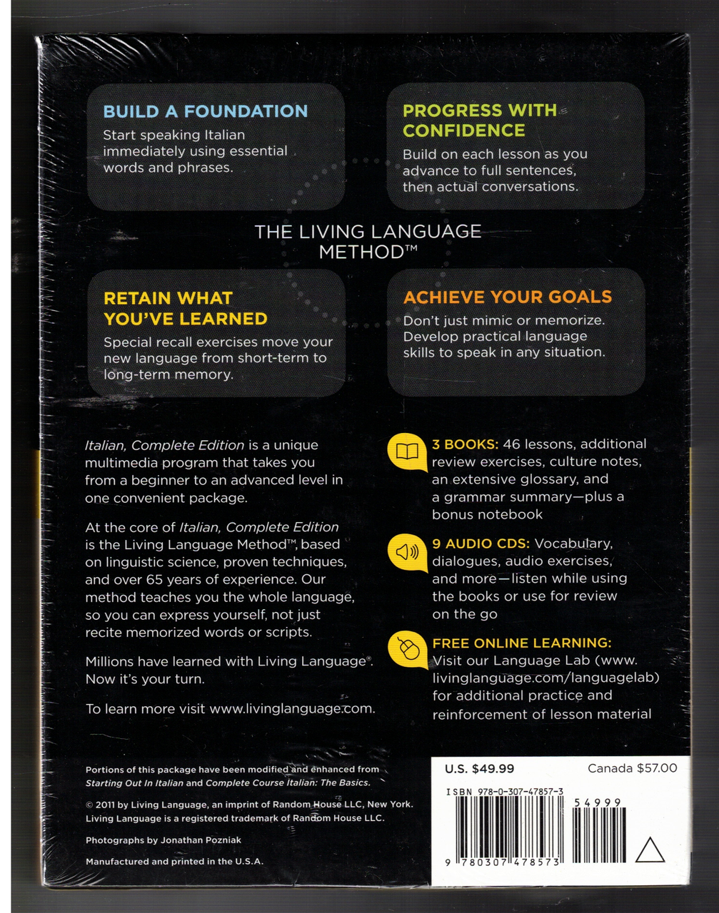 語学・辞書・学習参考書 Living Language Italian Complete Edition Living Language Italian Complete Edition Books and CDs by Living