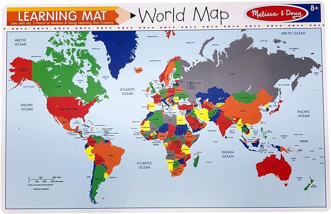 Learning Mat World Map - 4Gospel.com