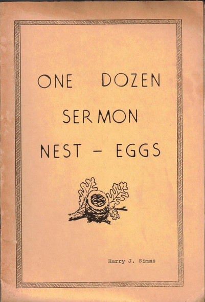 One Dozen Sermon Nest - Eggs by Harry J. Simms