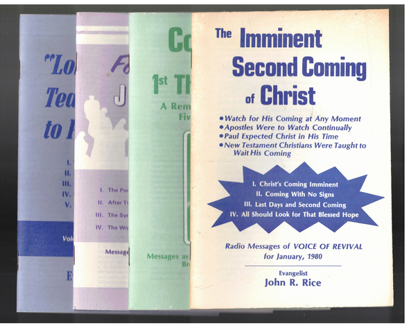 1980 Voice of Revival Broadcast Messages (Lot of Four) by Evangelist John R. Rice