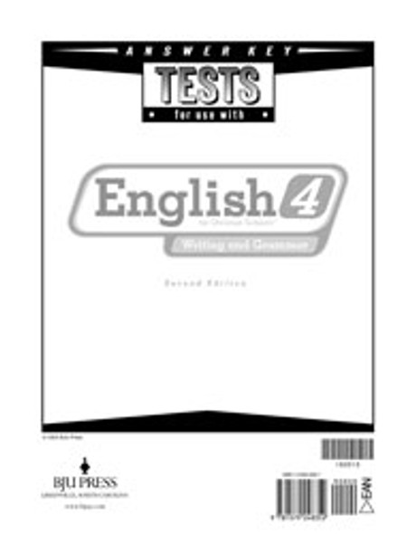 English 4 - Tests Answer Key (2nd Edition)