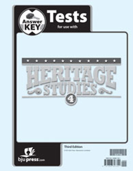 Heritage Studies 4 - Tests Answer Key (3rd Edition)