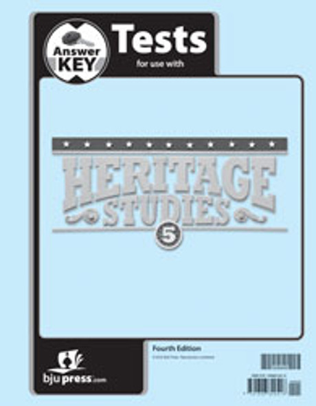 Heritage Studies 5 - Tests Answer Key (4th Edition)