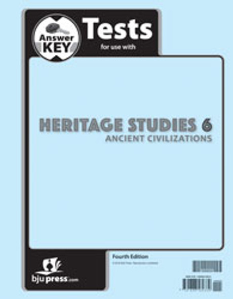 Heritage Studies 6 - Tests Answer Key (4th Edition)
