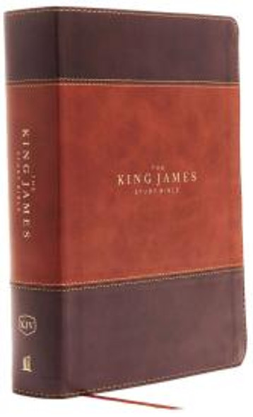 King James Study Bible: Full Color, Indexed (Imitation, Brown/Tan)