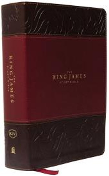 King James Study Bible: Full Color (Imitation, Burgundy/Brown)