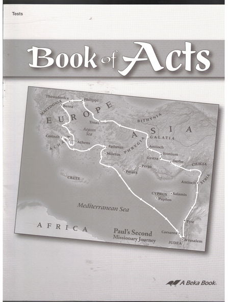 Book of Acts Bible Series Tests A Beka Book