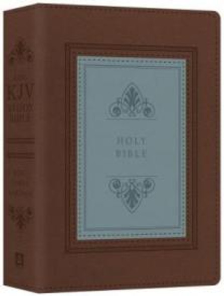 Large Print Study Bible, Indexed (Brown/Teal Imitation Leather) KJV