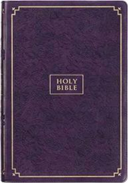 Giant Print Full-Size Bible, Indexed (Purple Floral Imitation Leather) KJV