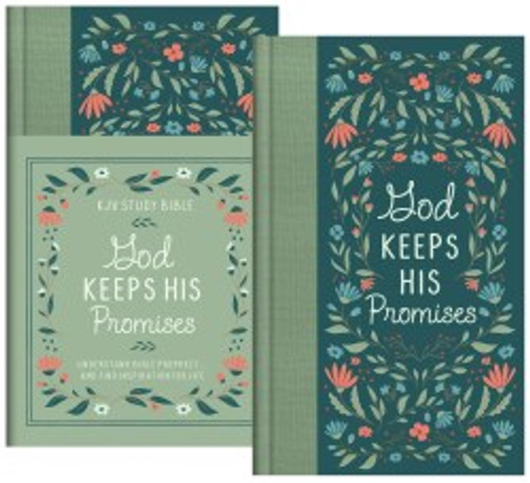 God Keeps His Promises Study Bible (Green Floral Hardcover) KJV