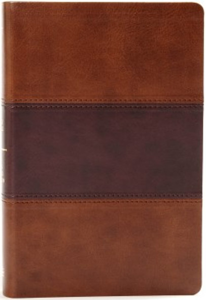 Large Print Personal Size Reference Bible, Indexed (Saddle Brown Leathertouch) KJV