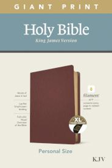 Giant Print Personal Size Bible: Filament Edition, Indexed (Burgundy Genuine Leather) KJV
