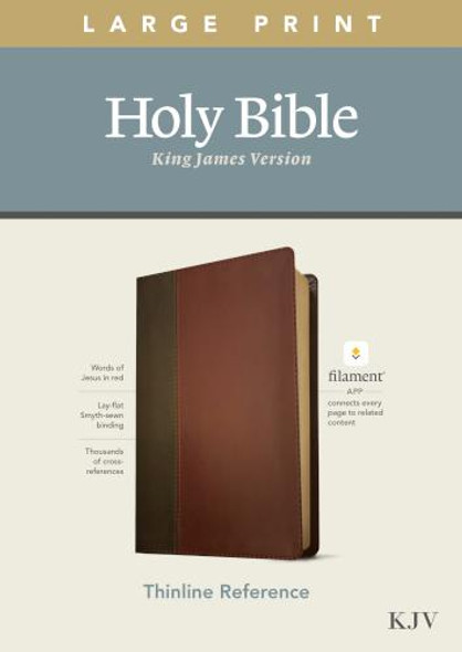 Large Print Thinline Reference Bible: Filament Edition (Brown/Mohogany Imitation Leather) KJV