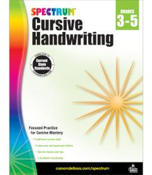Spectrum Cursive Handwriting: Grades 3-5