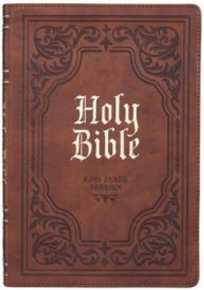 Large Print Thinline Bible, Indexed (Brown Imitation Leather) KJV