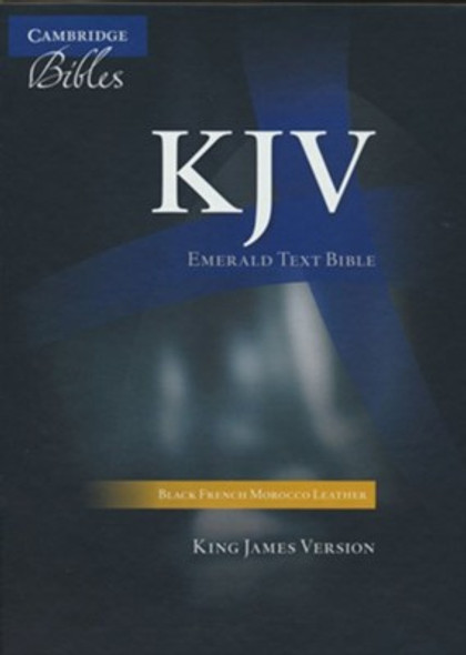 Large Print Emerald Text Bible: Black Letter Edition (Black French Morocco Leather) KJV