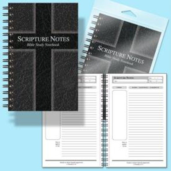 Scripture Notes Bible Study Notebook (Spiral, Black)