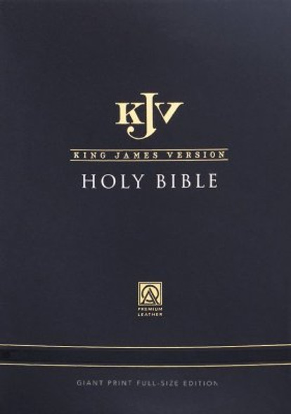 Giant Print Full-Size Bible, Indexed, KJV (Premium Leather, Brown two-tone)