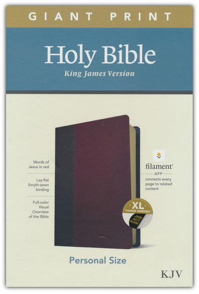 Giant Print Personal Size Bible: Filament Edition, Indexed (Brown/Mahogany Imitation Leather) KJV