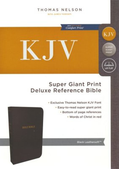 Deluxe Super Giant Print Reference Bible (Black Leathersoft) KJV