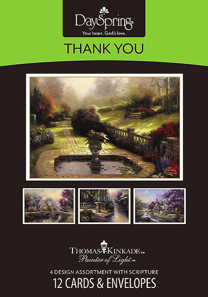 Thank You: Thomas Kinkade - Peaceful Water (Boxed Cards) 12-Pack