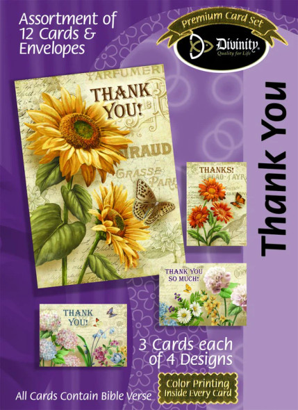 Thank You: French & Flowers (Boxed Cards) 12-Pack