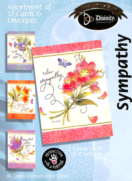 Sympathy: Colorful Bouquets (Boxed Cards) 12-Pack
