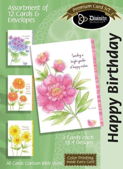 Birthday: Happy Wishes (Boxed Cards) 12-Pack
