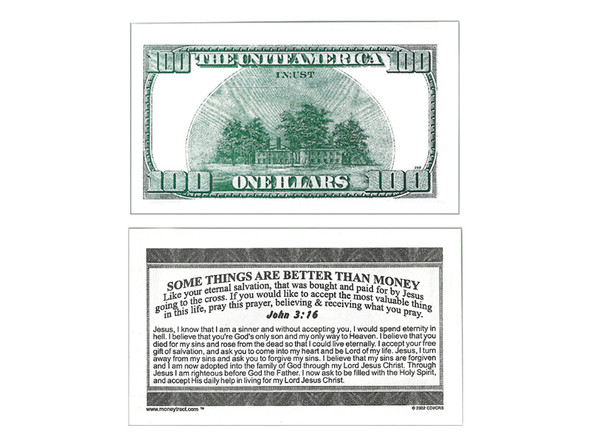 Tract $100 Bill (100 pack)