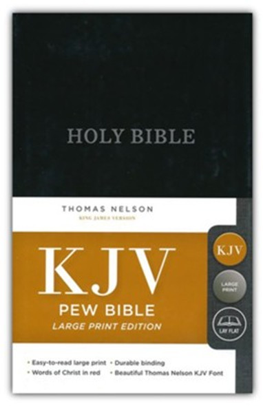 Pew Bible, Large Print, KJV (Hardcover, Black)