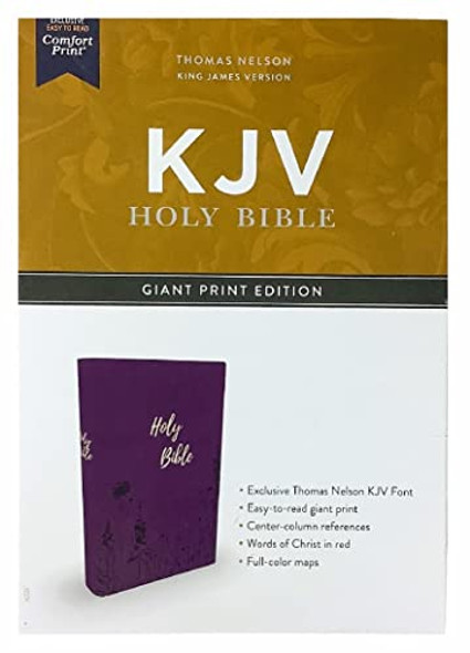 Paragraph Style Large Print Thinline Bible, KJV (Imitation, soft leather-look, Purple)