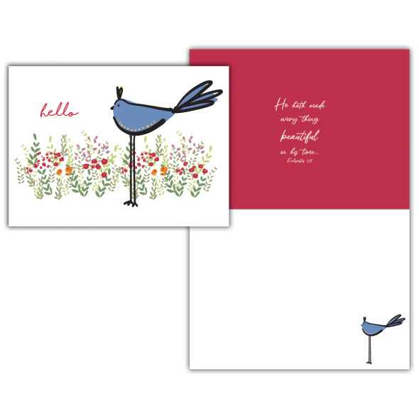 Thinking Of You: Blue Birds and Flowers (Boxed Cards) 12-pack