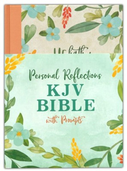 Personal Reflections Bible With Prompts, KJV (Hardcover, Orange Floral)