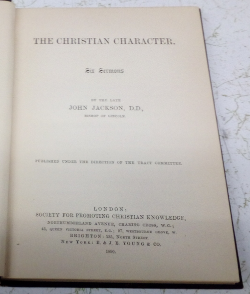 The Christian Character by the Late John Jackson, Bishop of Lincoln