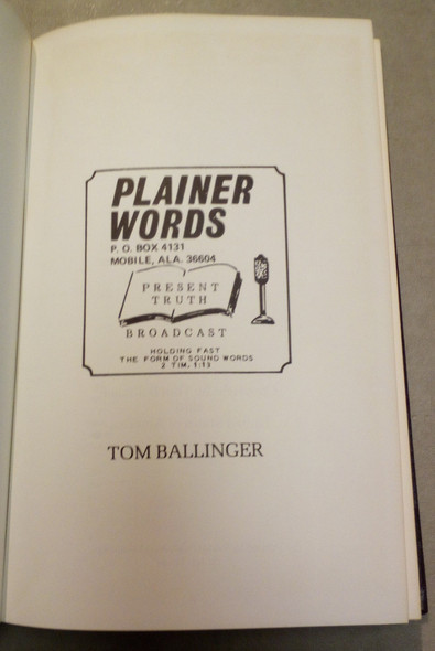 Plainer Words by Tom Ballinger
