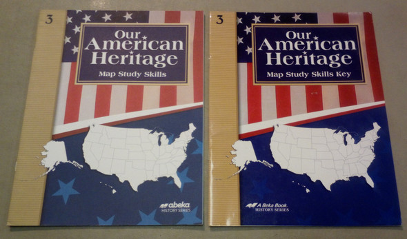 Our American Heritage 3 Map Study Skills & Skills Key Books (4th Edition)  A Beka Book