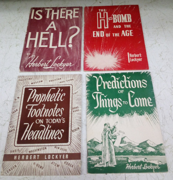 A Rare Lot of 4 Vintage Gospel Booklets by Herbert Lockyer