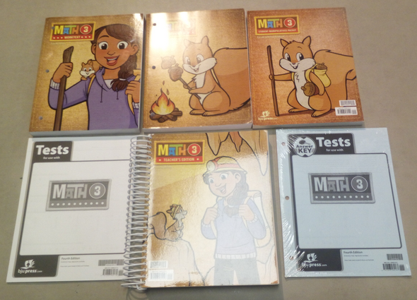 Nice Lot of the Math 3 (Fourth Edition) Curriculum Textbooks from BJU Press