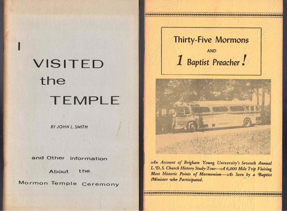 Lot of 2 Gospel Booklets, I Visited the Temple and 35 Mormons & 1 Baptist Preacher by John L. Smith