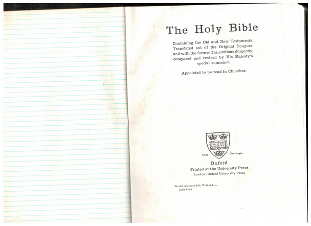 Rare Wide Margin Morroco Leather Holy Bible from Oxford University Press