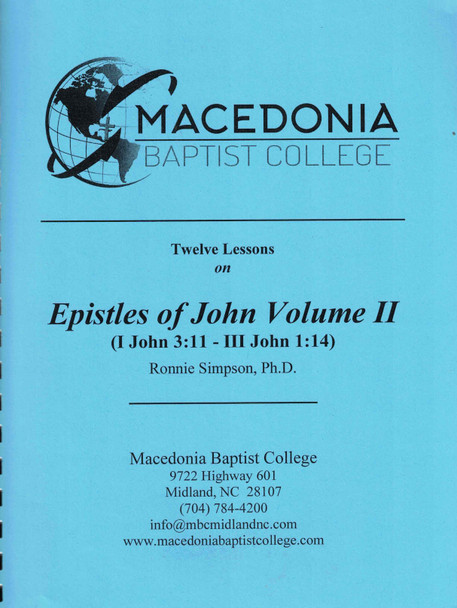 The Epistles of John, Vol. 2: Study Guide