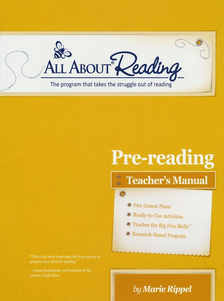 All About Reading, Pre-Reading - Teacher Manual