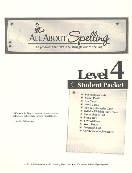 All About Spelling, Level 4 - Student Packet